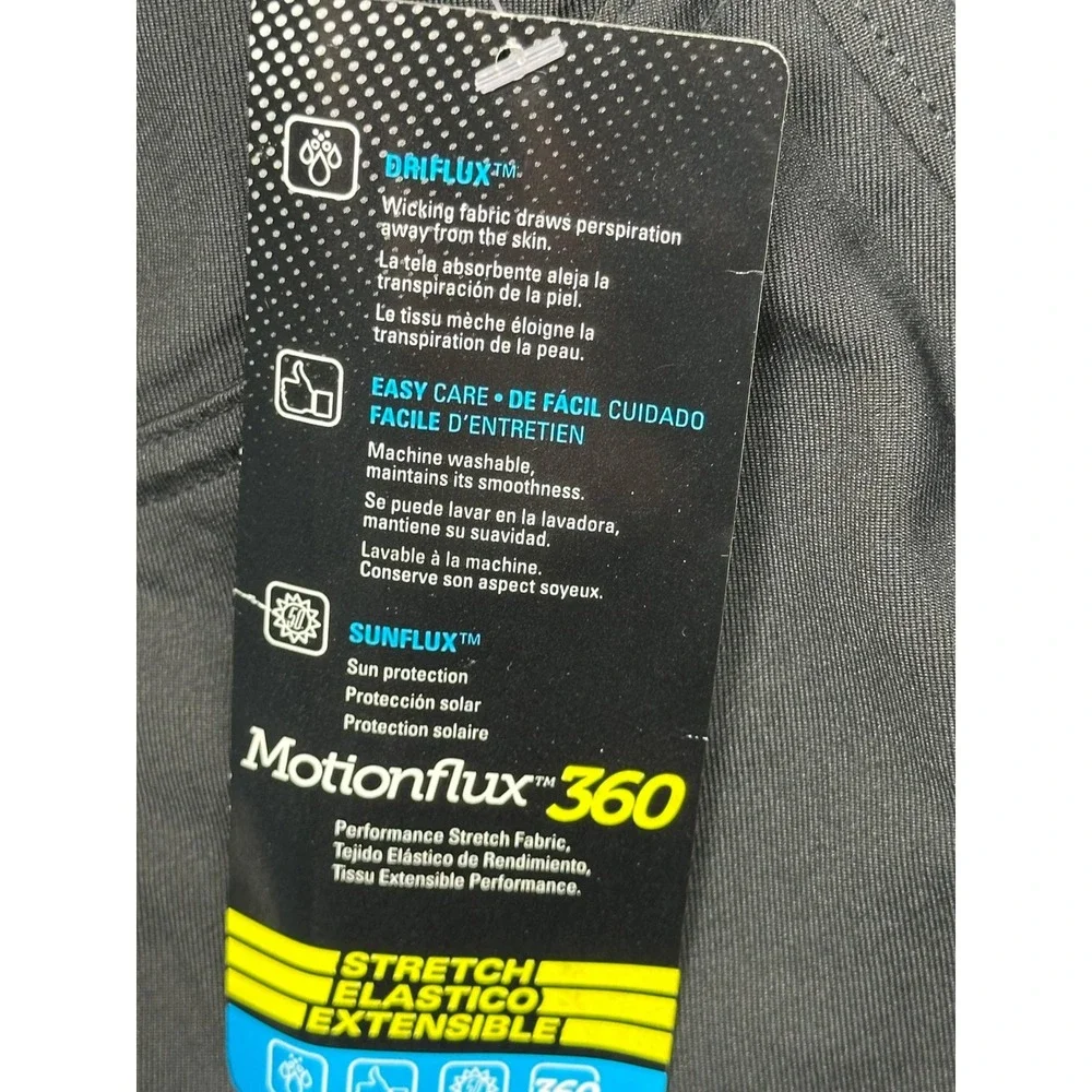 PGA Tour Mens Motionflux 360 Golf Pants 30x30 Caviar Black Stretch Driflux New